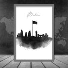 Baku Watercolour Skyline Cityscape Print