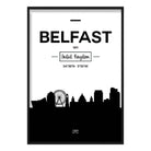 Belfast UK Skyline Cityscape Print