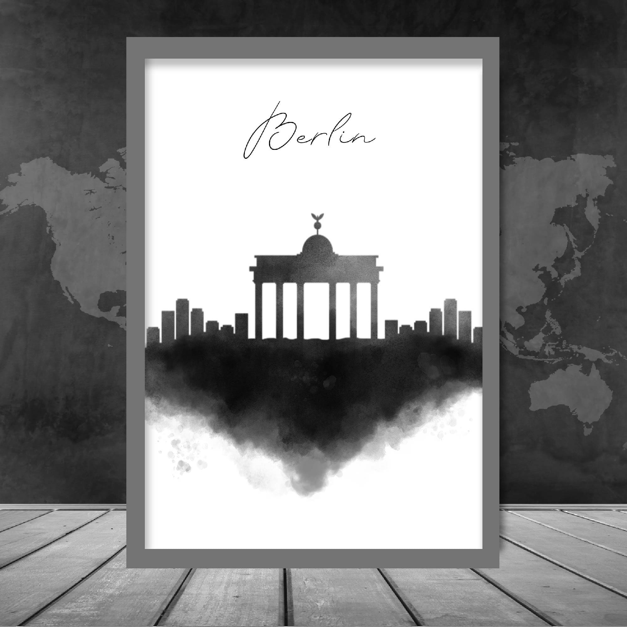 Berlin Watercolour Skyline Cityscape Print