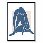 Blue Nude Matisse Inspired Wall Art Print No 2