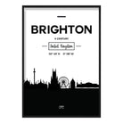 Brighton City Skyline Cityscape Print
