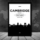 Cambridge City Skyline Cityscape Print