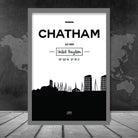 Chatham City Skyline Cityscape Print