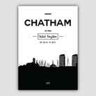 Chatham City Skyline Cityscape Print