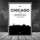 Chicago City Skyline Cityscape Print
