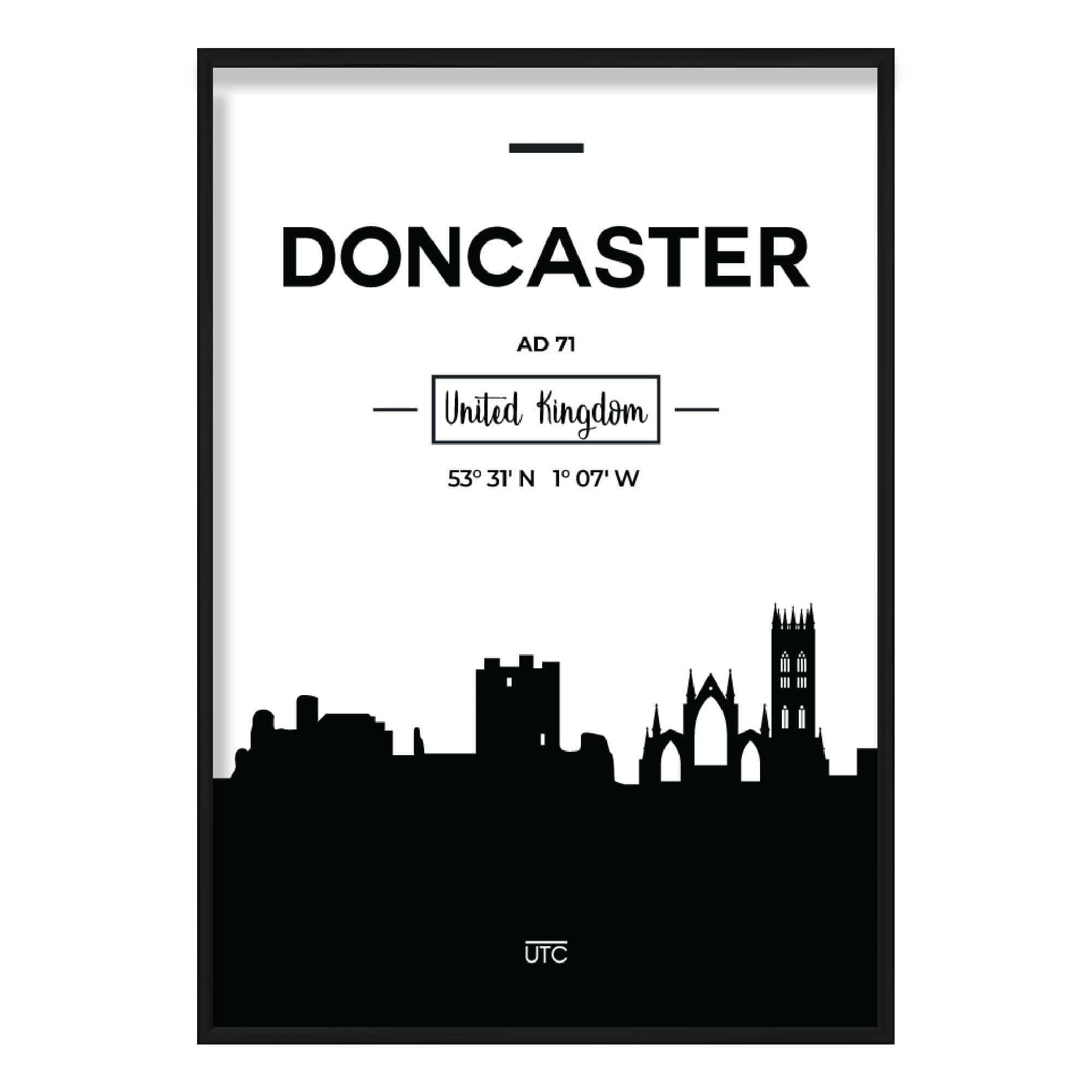 Doncaster City Skyline Cityscape Print