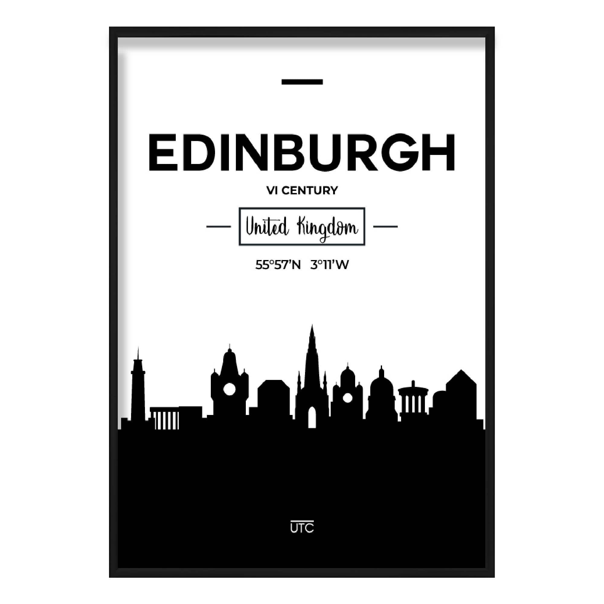 Edinburgh Scotland Skyline Cityscape Print