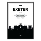 Exeter City Skyline Cityscape Print