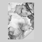 Set of 3 Abstract Black Grey and White Floral Art prints