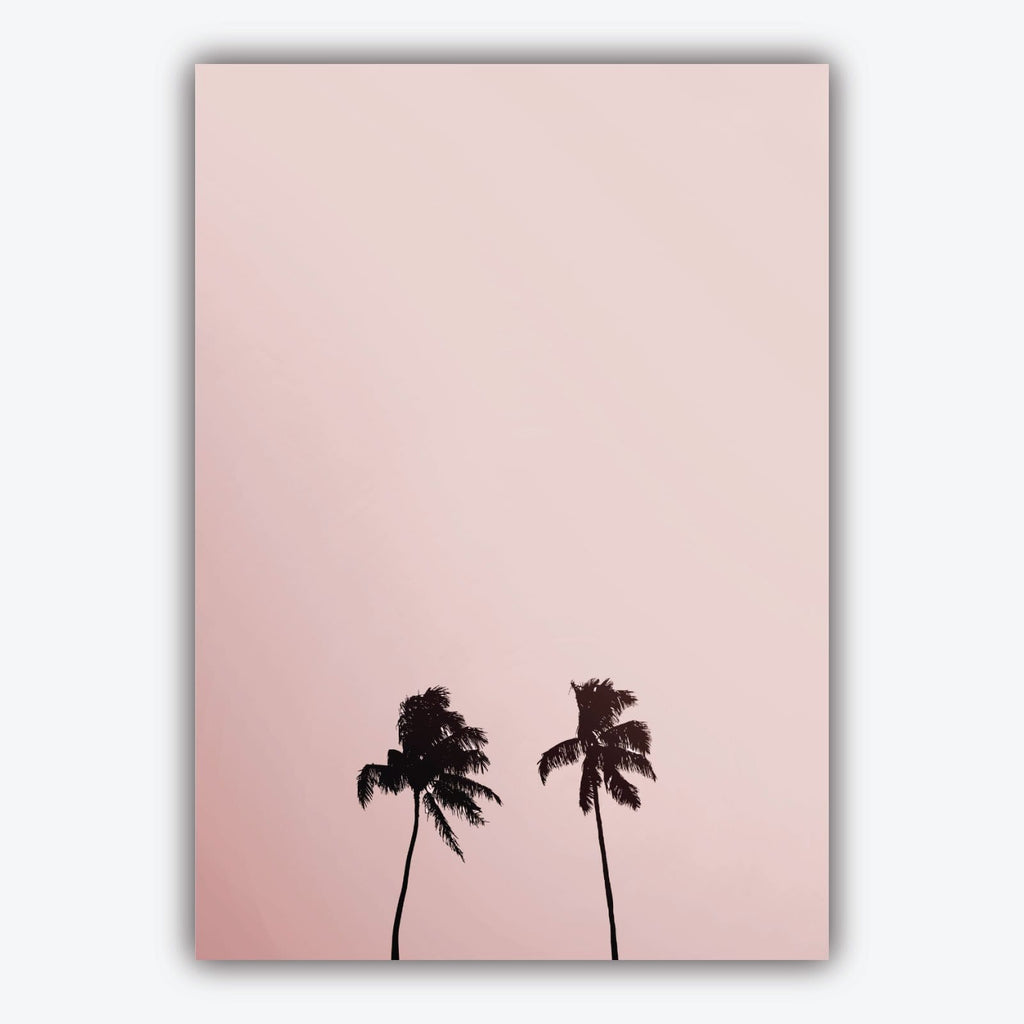 Set of 5 Gallery Wall Art Prints ORIGINAL Pink & Black ABSTRACT Botanical Palm Tree Wall Floral Pictures Posters Artwork