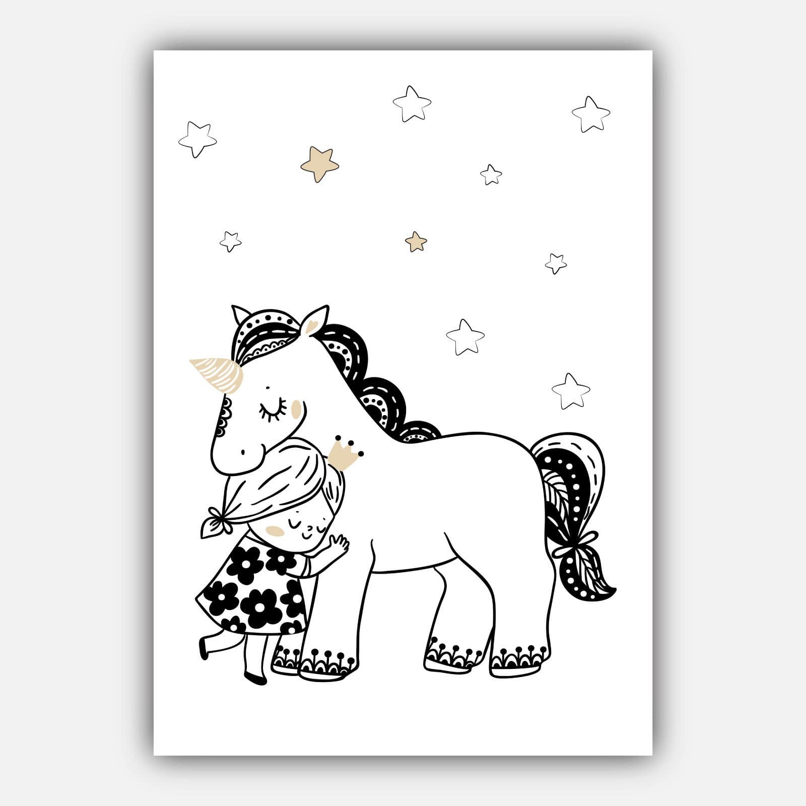 NURSERY Set of 5 PRINCESS Unicorn, So Loved, Love you to the Moon and Back Scandinavian Gallery Wall Art Prints Picture Posters
