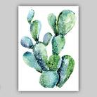 Set of 3 CACTUS Abstract Paintings Aqua Turquoise Wall Art Prints