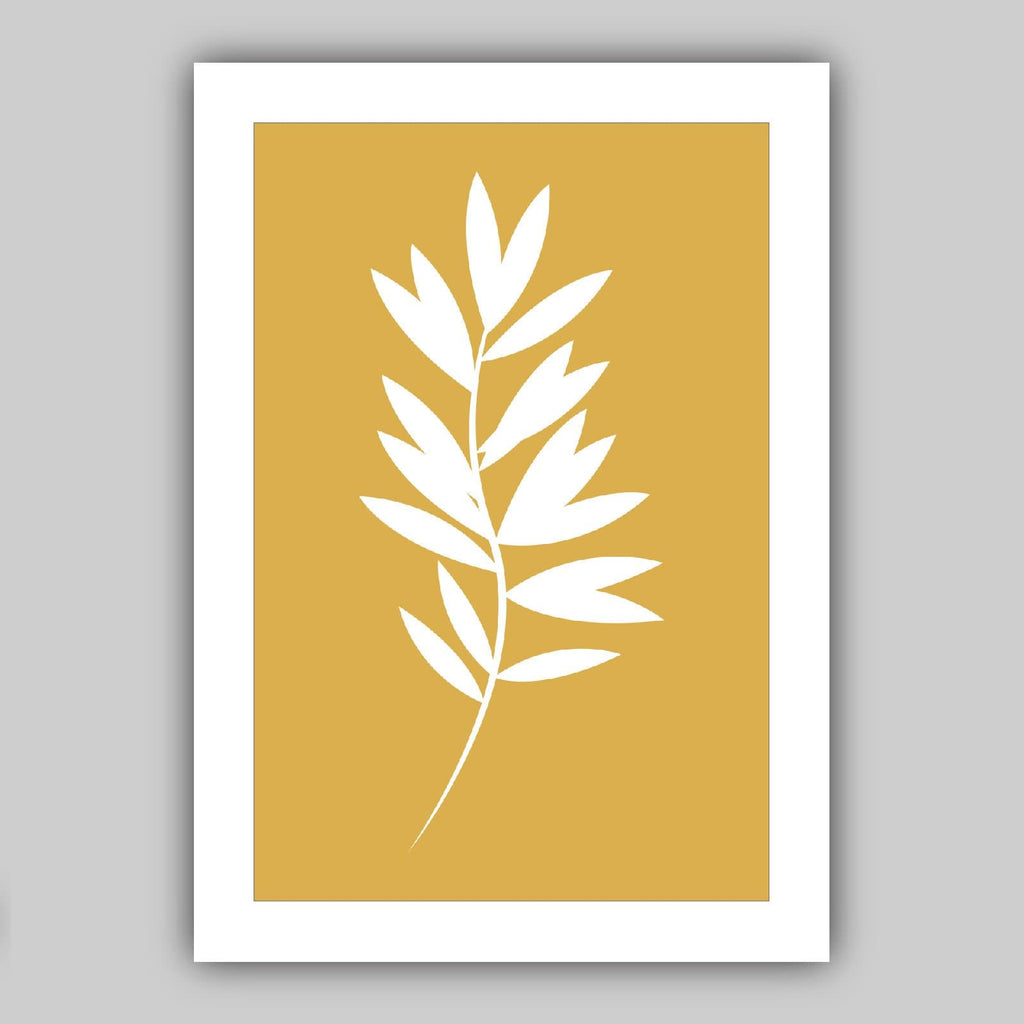 Set of 3 Grey Yellow and White Gallery Wall Art Prints Tropical LEAVES Botanical Leaf Scandinavian Posters Minimalist Graphical Artwork