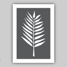Set of 3 Grey Yellow and White Tropical LEAVES Gallery Wall Art Prints