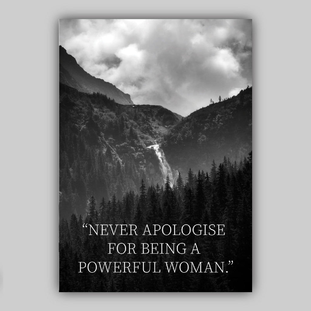 Set of 3 FASHION Strong WARRIOR Woman Powerful Quote Monochrome Black and White Photograph Gallery Wall Art Print Picture Poster