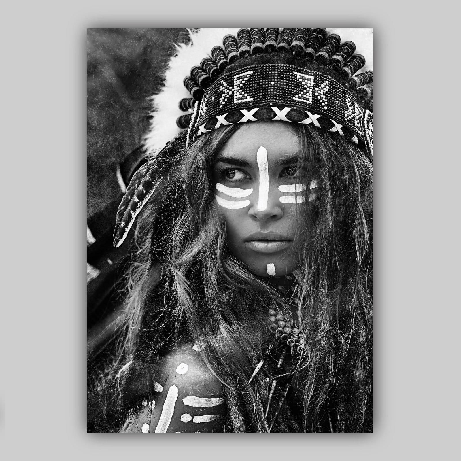Set of 3 FASHION Strong WARRIOR Woman Powerful Quote Monochrome Black and White Photograph Gallery Wall Art Print Picture Poster