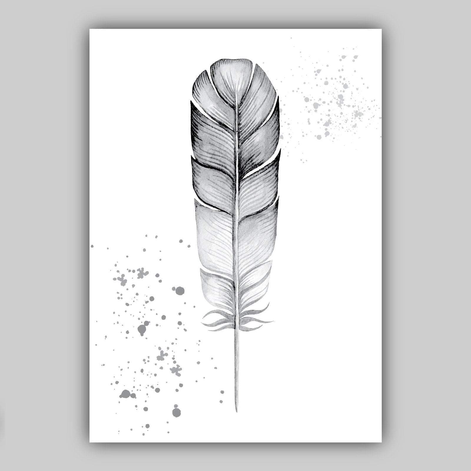 FEATHERS Set of 3 Gallery Wall Art Prints