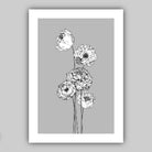 PEONIES Set of 3 Gallery Wall Art Prints Peony Flower Sketch Scandinavian Posters Grey Floral Minimalist Artwork