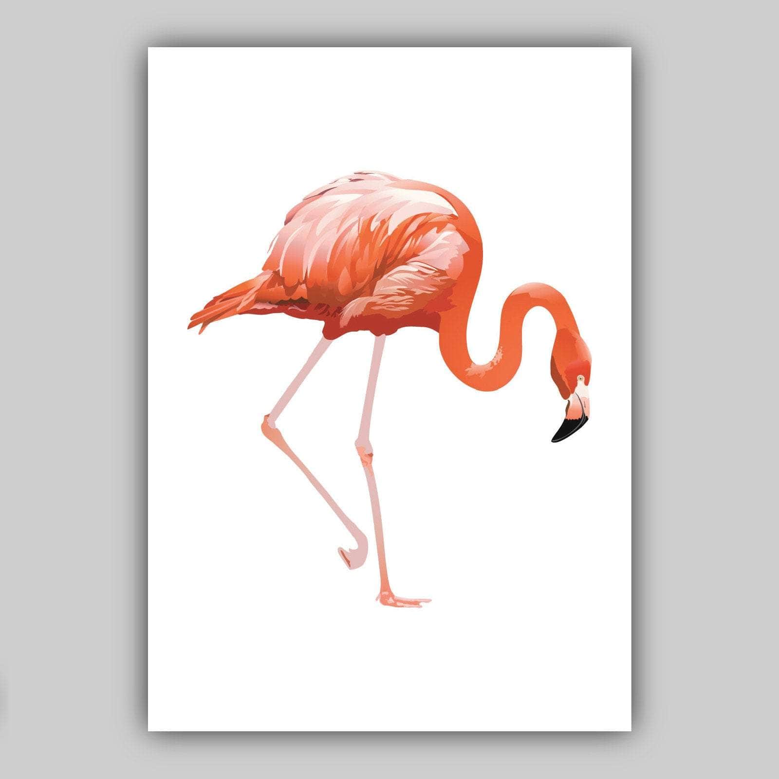 Pink Flamingo Set of 3 Gallery Wall Art Prints Minimal Artwork