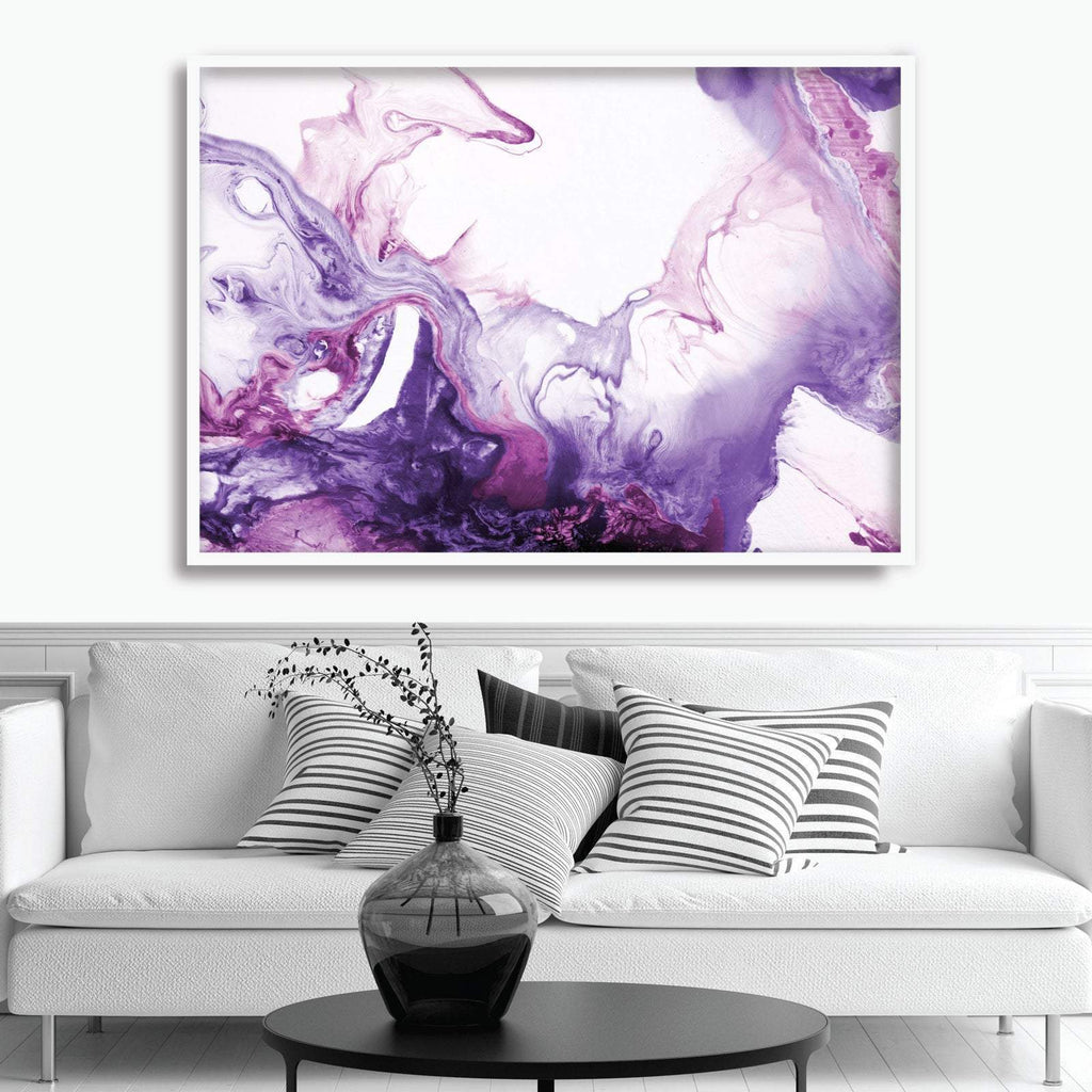 ABSTRACT Pink Purple & White Art Print of Paintings Wall Art Print Modern Art Poster print wall art Pictures Artwork ARTZE