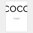 FASHION Set of 3 Black and White Coco Quote Vogue XOXO Marfa Noir Perfume Gallery Wall Art Print Picture Poster ARTZEUK