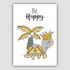 NURSERY Set of 3 Animals Wall Art Quote Prints in Yellow and Grey