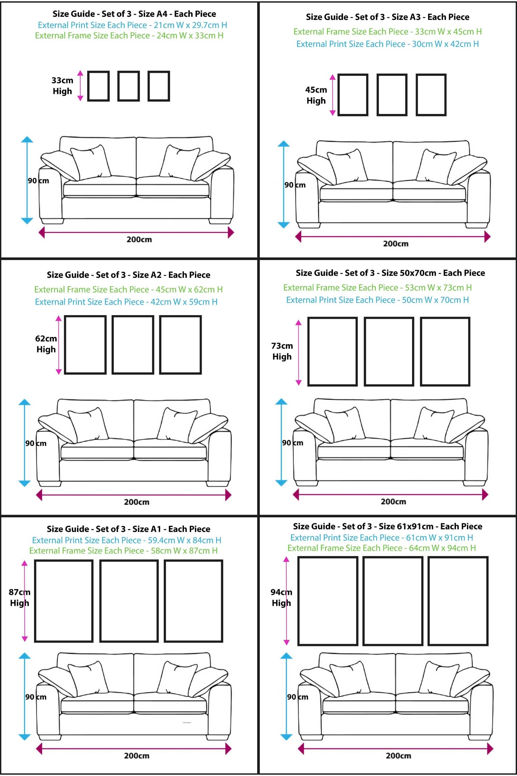 NURSERY Prints Set of 3 Panda, Fox, Zebra Tribal Quote FRAMED Kids Wall Art | Artze Wall Art UK