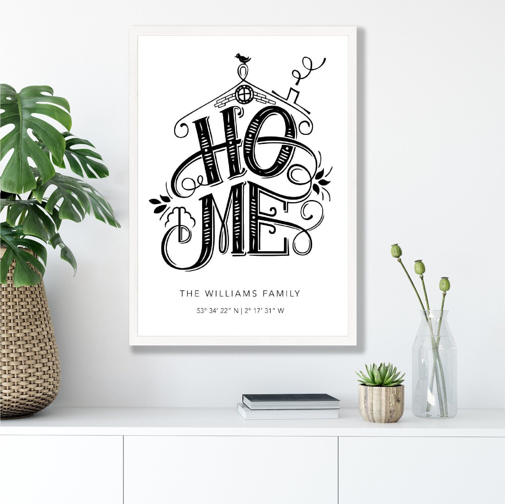 New Home Gift, Personalised Home Print, Housewarming Gift, First Home, New Home Print, Moving Gift, Christmas Gift, Custom Poster