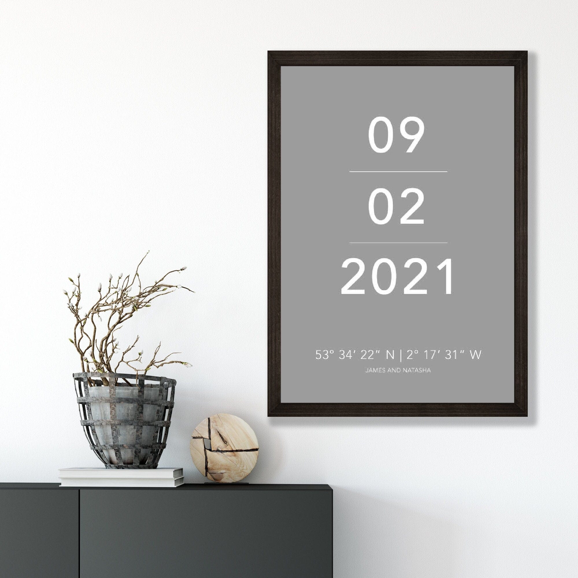 Special Date Print, Personalised Home Print, Anniversary Gift, New Home Print, Birthday Gift, Christmas Gift, Custom Colours Poster