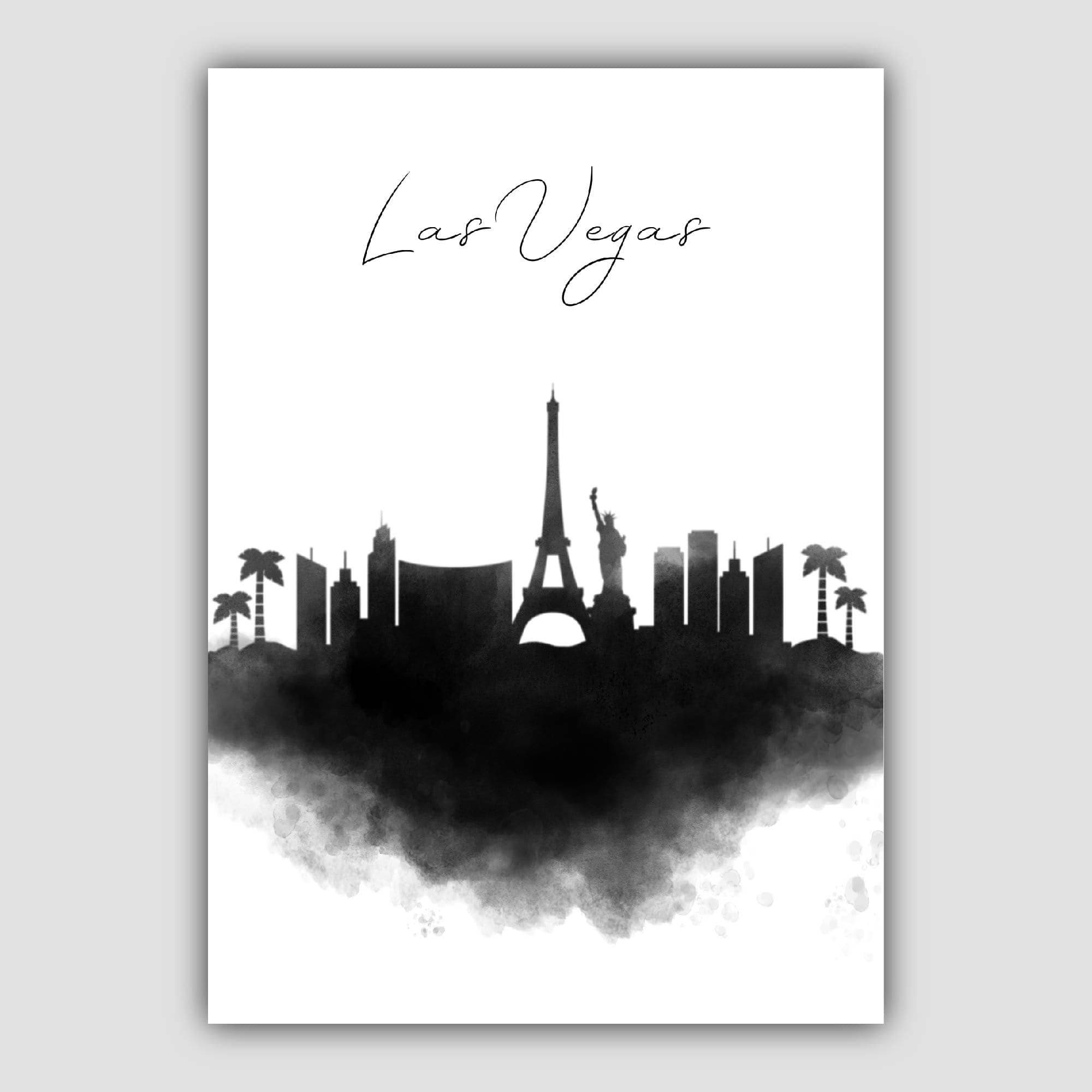Las Vegas Watercolour Skyline Cityscape Print