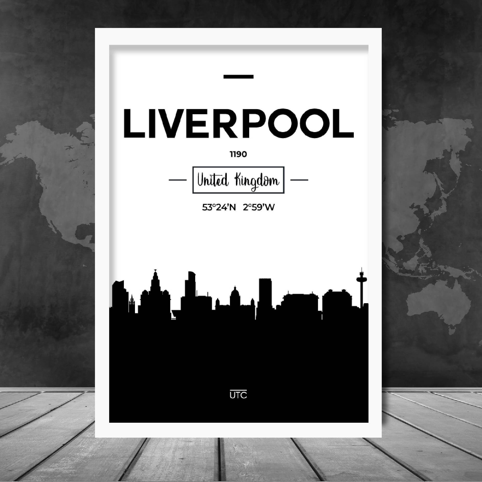 Liverpool City Skyline Cityscape Print