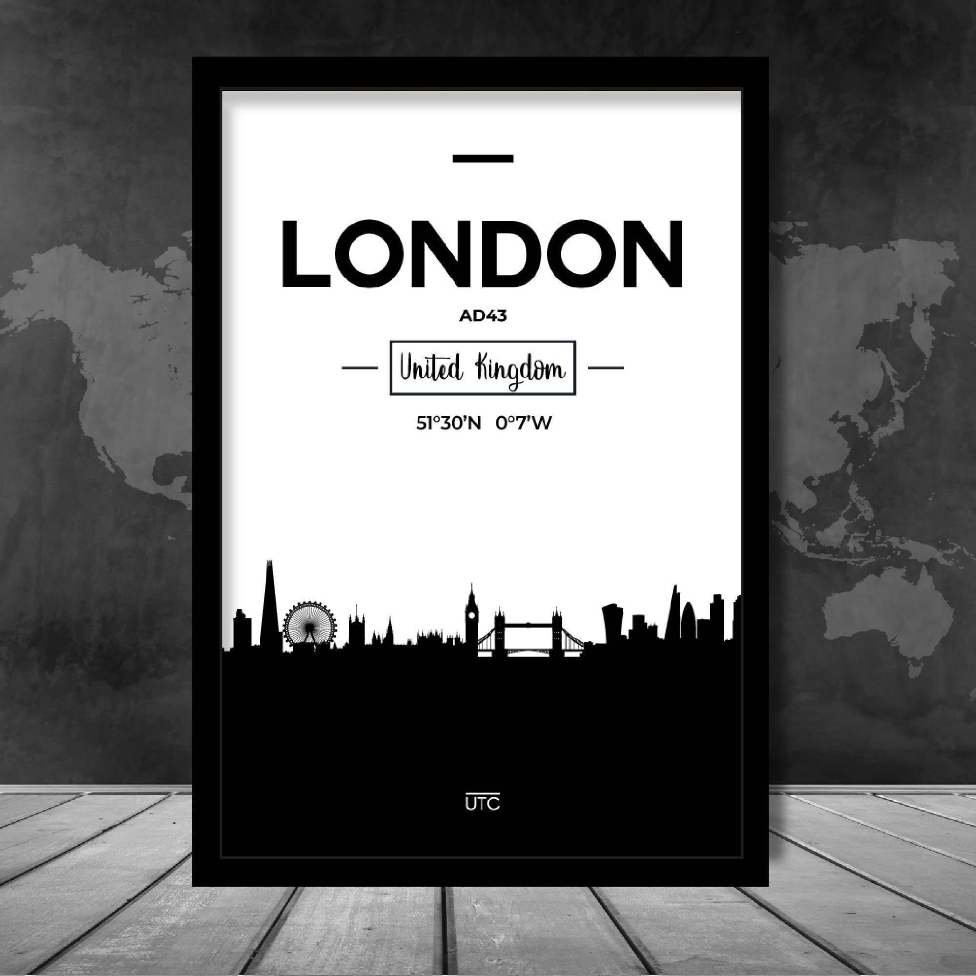 London City Skyline Cityscape Print