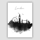 London Watercolour Skyline Cityscape Print