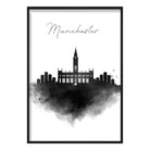 Manchester Watercolour Skyline Cityscape Print