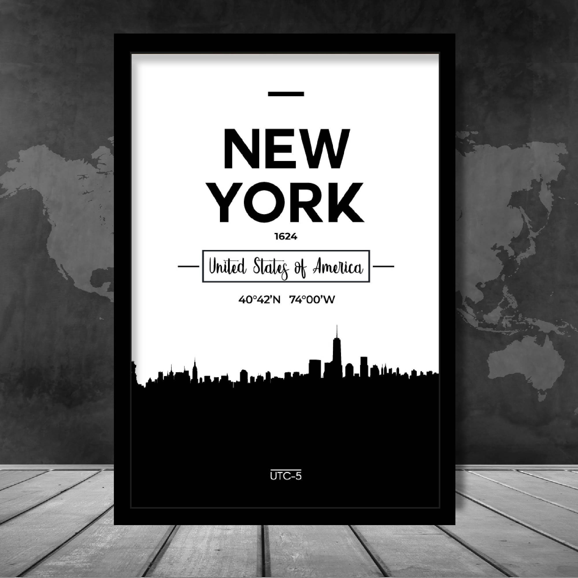 New York City Skyline Cityscape Print