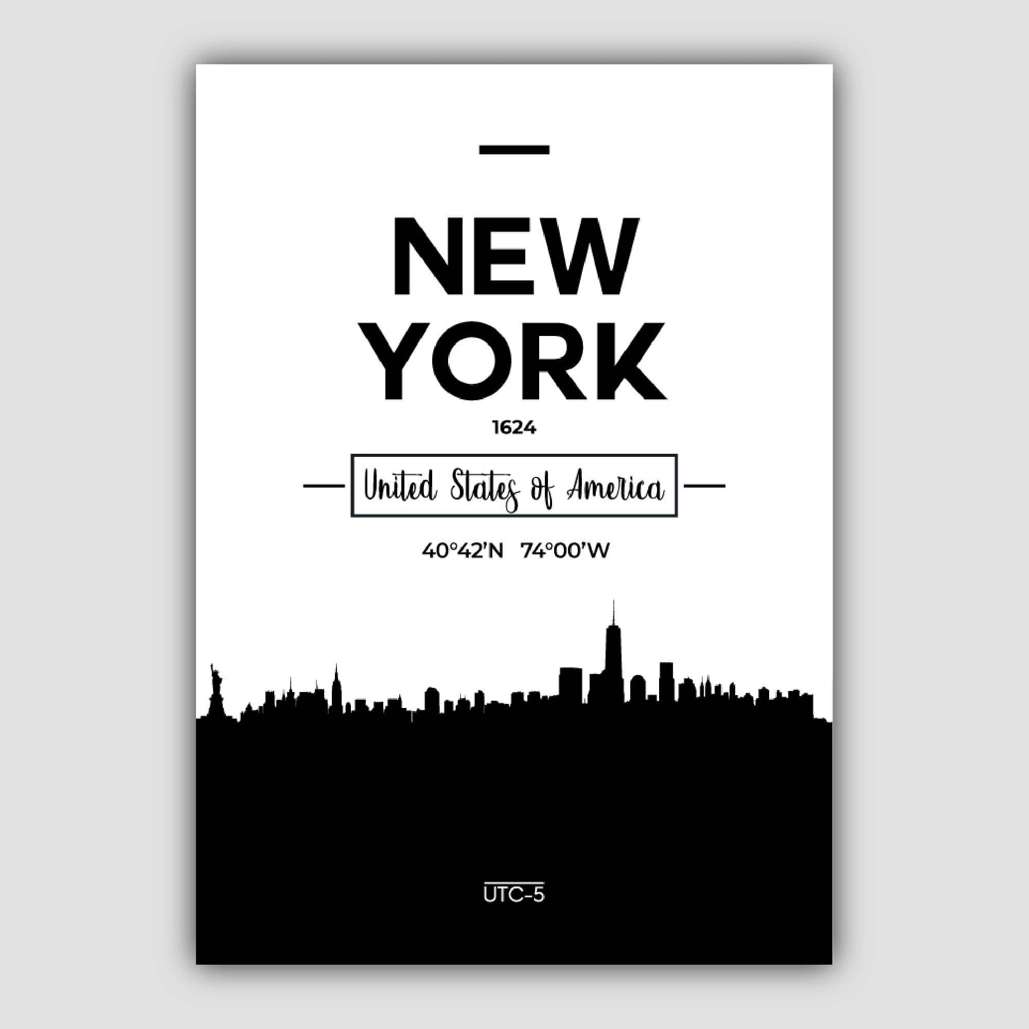 New York City Skyline Cityscape Print