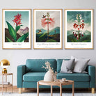 Vintage Exotic Eastern Floral Set of 3 Wall Art Prints