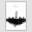 Pisa Watercolour Skyline Cityscape Print