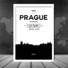 Prague City Skyline Cityscape Print