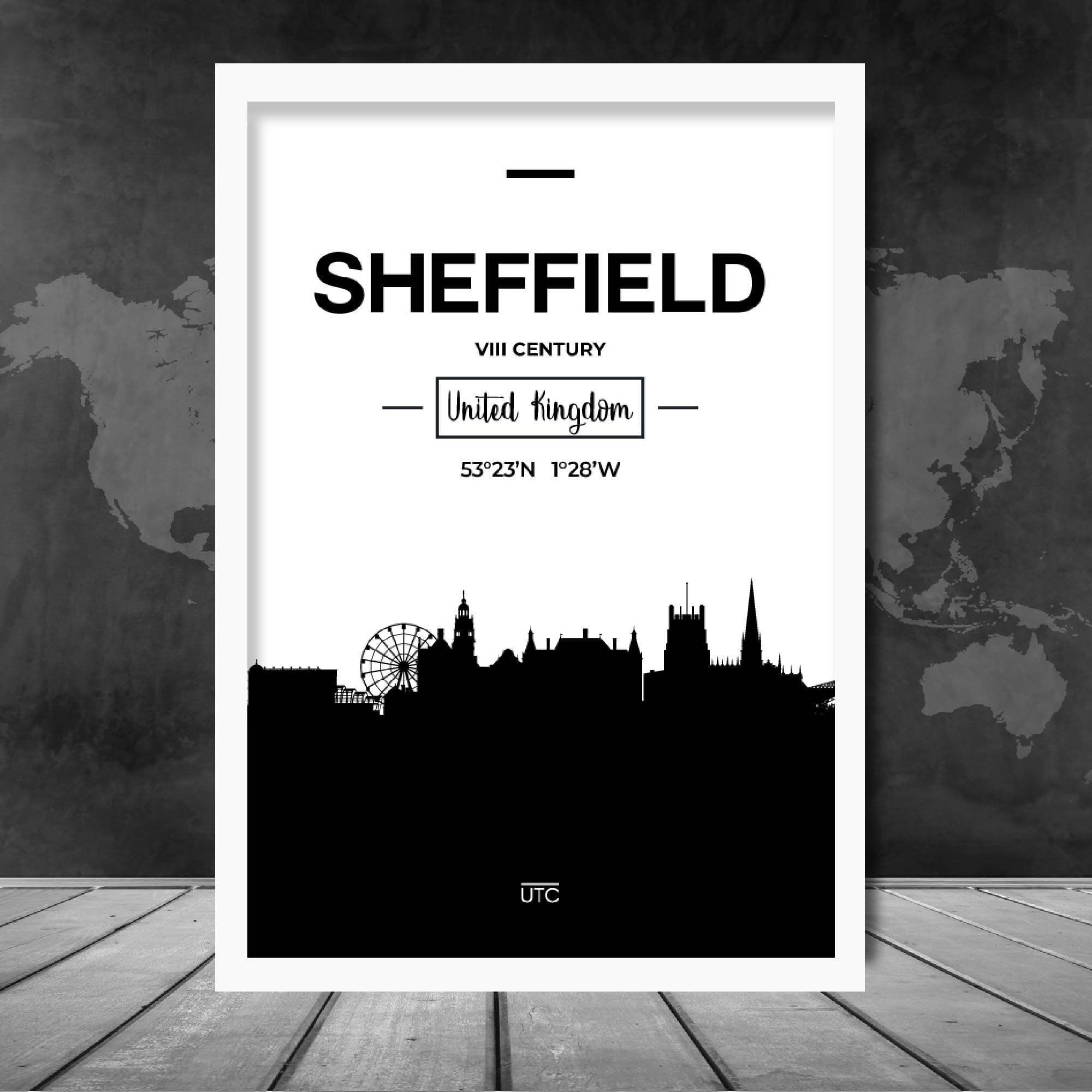 Sheffield City Skyline Cityscape Print