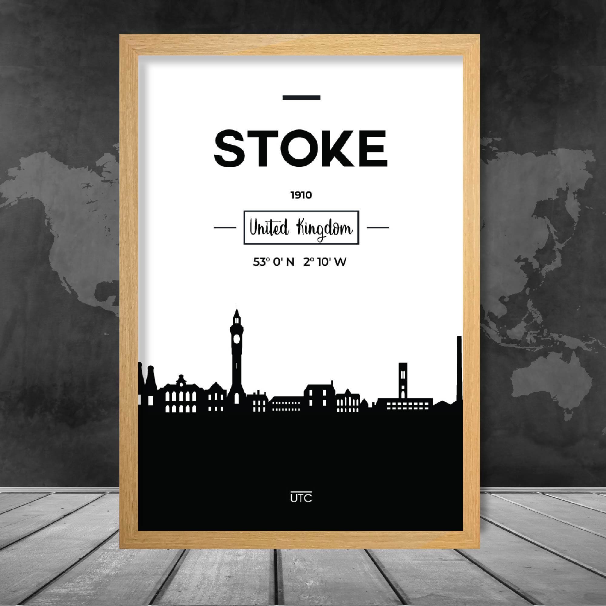 Stoke City Skyline Cityscape Print
