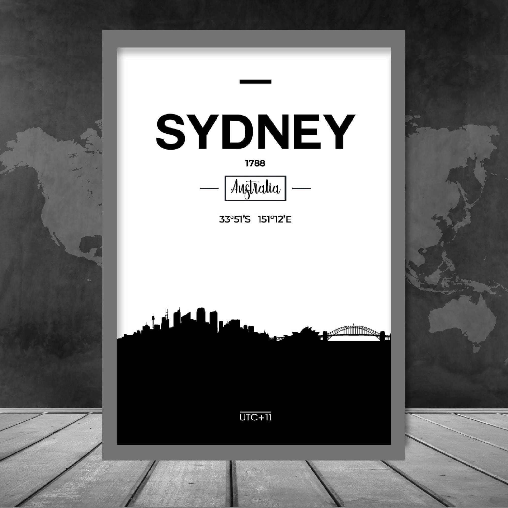 Sydney City Skyline Cityscape Print