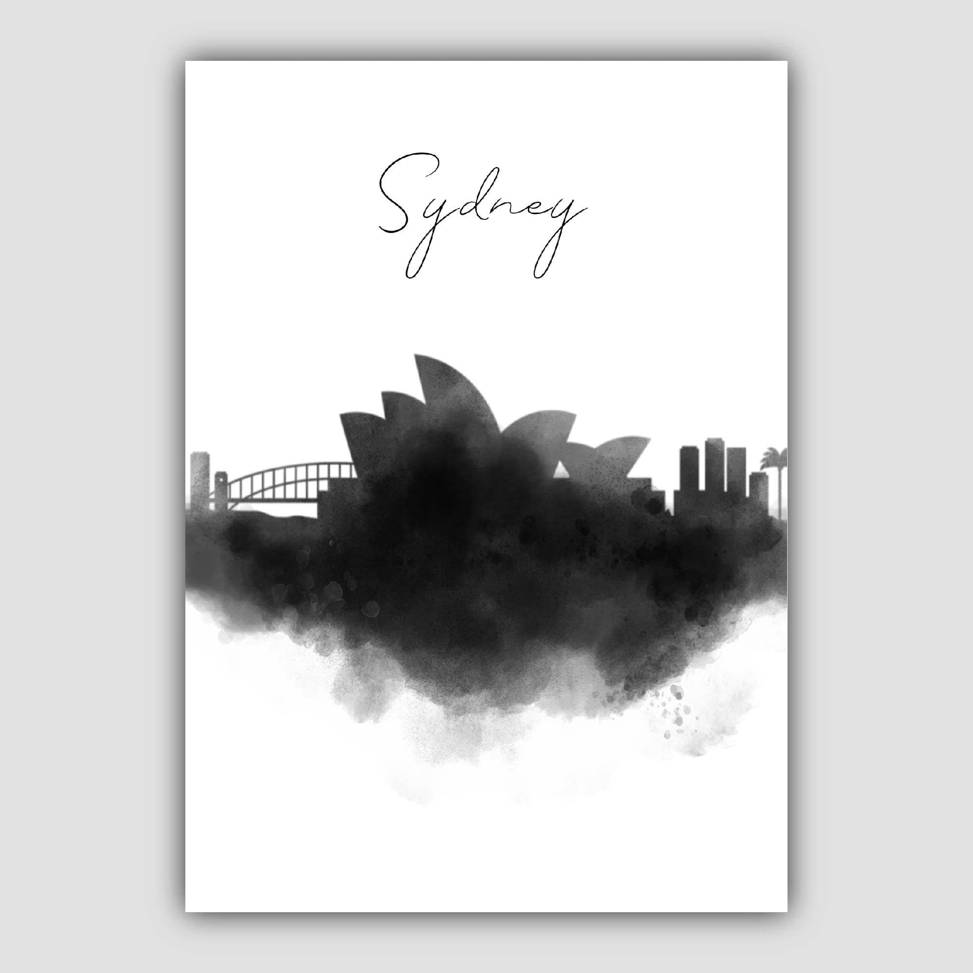 Sydney Watercolour Skyline Cityscape Print