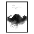Tanzania Watercolour Skyline Cityscape Print