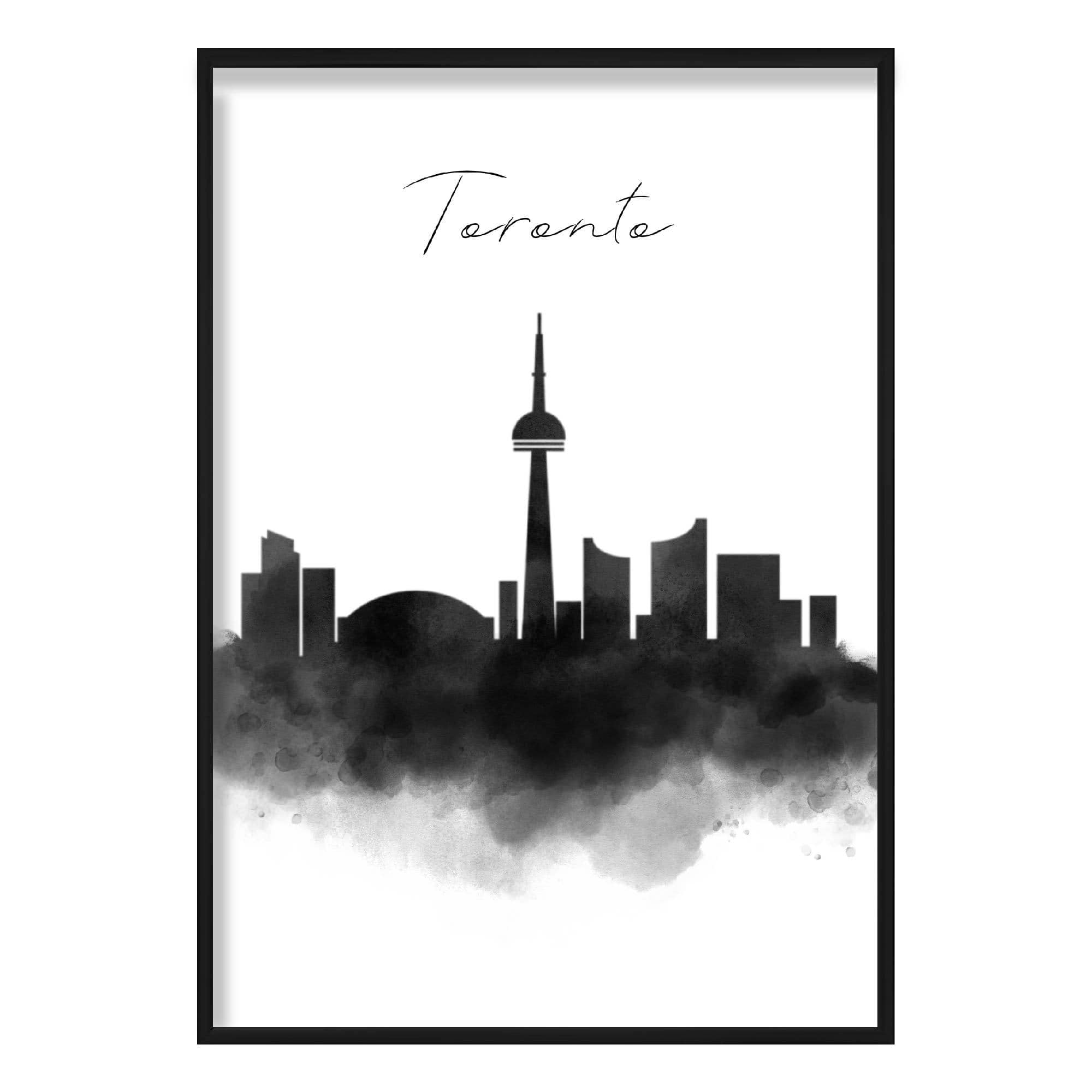 Toronto Watercolour Skyline Cityscape Print