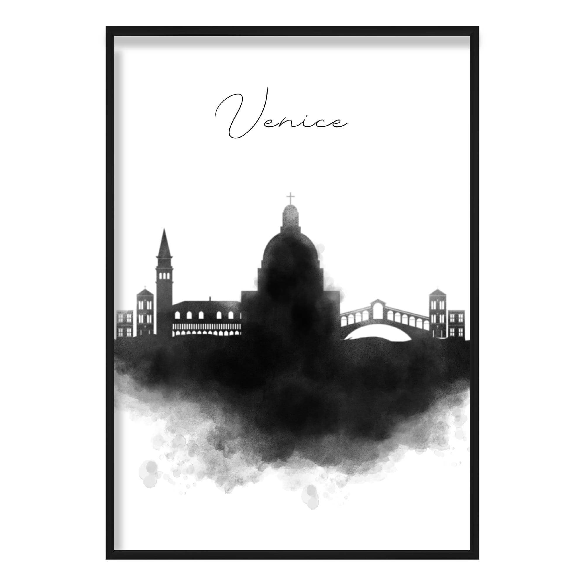 Venice City Watercolour Skyline Cityscape Print