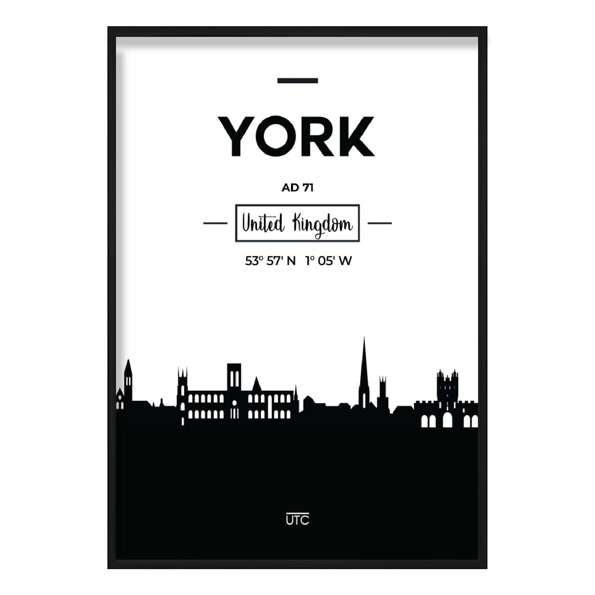 York City Skyline Cityscape Print