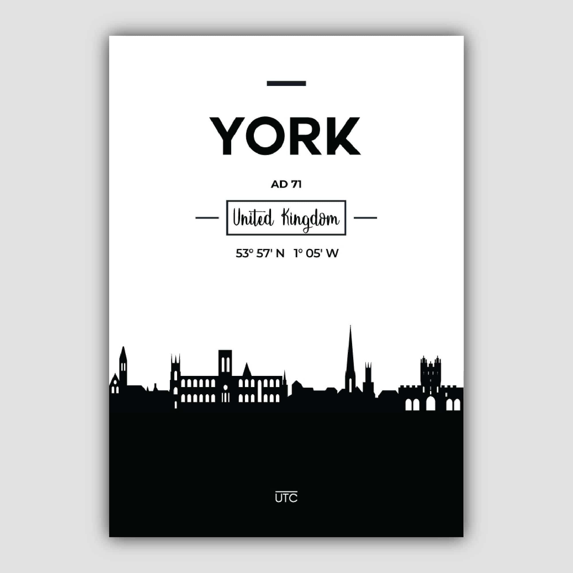 York City Skyline Cityscape Print